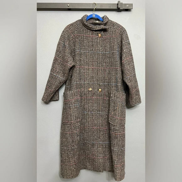 Vintage CPI Long Wool Tweed Coat Classic Timeless  Academia inspired-Size:12 - Picture 4 of 11
